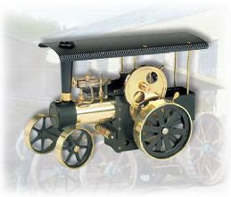 Wilesco Steam Traction Engine Black/Brass D406.Free UK delivery !